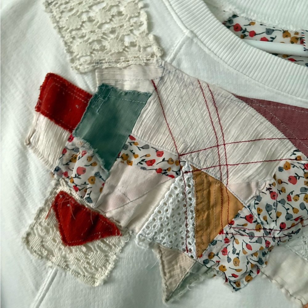 Anthropologie Postmark Patchwork Boxy Boho Short … - image 6